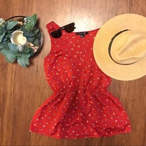 SOLD Sailboat Print Tank